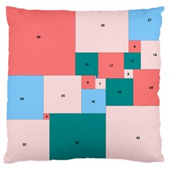 Simple Perfect Squares Squares Order Large Cushion Case (two Sides)
