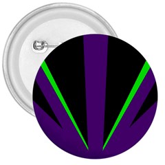 Rays Light Chevron Purple Green Black Line 3  Buttons by Mariart