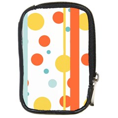 Stripes Dots Line Circle Vertical Yellow Red Blue Polka Compact Camera Cases by Mariart