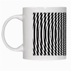 Vertical Lines Waves Wave Chevron Small Black White Mugs by Mariart
