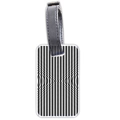 Vertical Lines Waves Wave Chevron Small Black Luggage Tags (two Sides) by Mariart