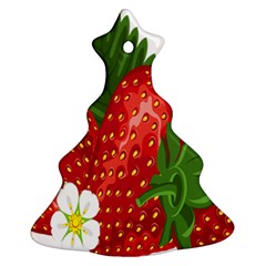 Strawberry Red Seed Leaf Green Ornament (christmas Tree) 