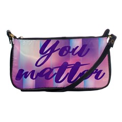 You Matter Purple Blue Triangle Vintage Waves Behance Feelings Beauty Shoulder Clutch Bags by Mariart