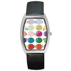 Brights Pastels Bubble Balloon Color Rainbow Barrel Style Metal Watch