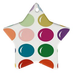 Brights Pastels Bubble Balloon Color Rainbow Star Ornament (two Sides)