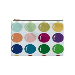 Brights Pastels Bubble Balloon Color Rainbow Cosmetic Bag (medium)  by Mariart