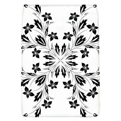Floral Element Black White Flap Covers (l)  by Mariart