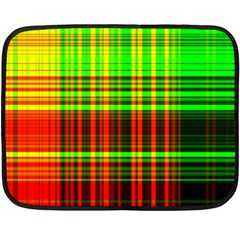 Line Light Neon Red Green Double Sided Fleece Blanket (mini)  by Mariart
