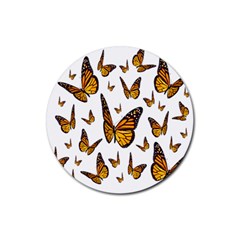 Butterfly Spoonflower Rubber Coaster (round) 