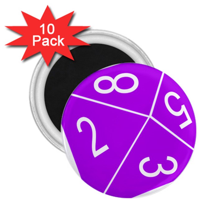 Number Purple 2.25  Magnets (10 pack) 
