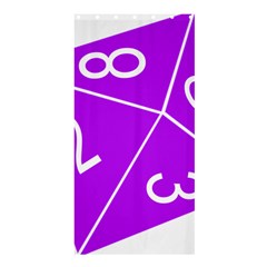 Number Purple Shower Curtain 36  X 72  (stall)  by Mariart