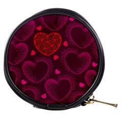 Love Heart Polka Dots Pink Mini Makeup Bags