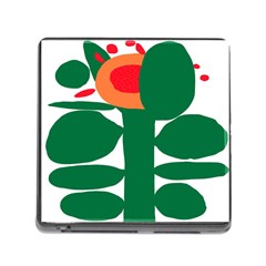Portraits Plants Sunflower Green Orange Flower Memory Card Reader (square) by Mariart