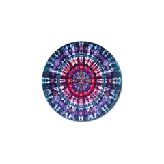 Red Purple Tie Dye Kaleidoscope Opaque Color Golf Ball Marker (4 Pack) by Mariart