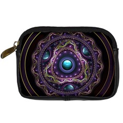 Beautiful Turquoise And Amethyst Fractal Jewelry Digital Camera Cases by jayaprime