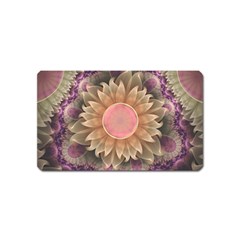 Pastel Pearl Lotus Garden Of Fractal Dahlia Flowers Magnet (name Card) by jayaprime