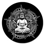 Ornate Buddha Magnet 5  (Round)