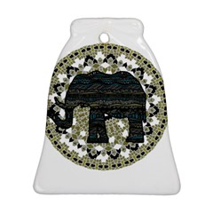 Ornate Mandala Elephant  Ornament (bell) by Valentinaart