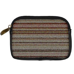 Stripy Knitted Wool Fabric Texture Digital Camera Cases by BangZart