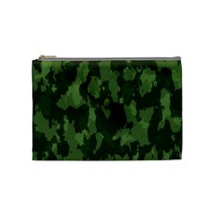 Camouflage Green Army Texture Cosmetic Bag (medium)  by BangZart