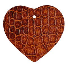 Crocodile Skin Texture Ornament (heart) by BangZart