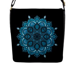 Ornate Mandala Flap Messenger Bag (l)  by Valentinaart
