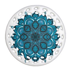 Ornate Mandala Round Filigree Ornament (two Sides) by Valentinaart
