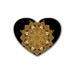 Ornate Mandala Heart Coaster (4 Pack)  by Valentinaart