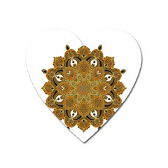 Ornate Mandala Heart Magnet by Valentinaart