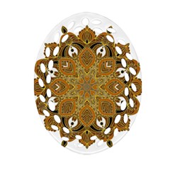 Ornate Mandala Oval Filigree Ornament (two Sides) by Valentinaart