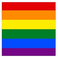 Pride Rainbow Flag Large Satin Scarf (square) by Valentinaart