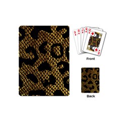Metallic Snake Skin Pattern Playing Cards (mini)  by BangZart