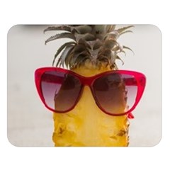 Pineapple With Sunglasses Double Sided Flano Blanket (large)  by LimeGreenFlamingo