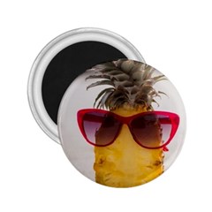 Pineapple With Sunglasses 2 25  Magnets by LimeGreenFlamingo
