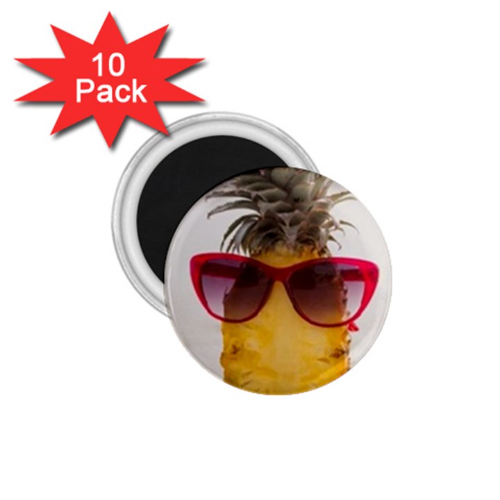 Pineapple With Sunglasses 1.75  Magnets (10 pack) 
