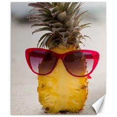 Pineapple With Sunglasses Canvas 8  X 10  by LimeGreenFlamingo