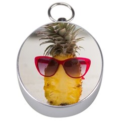 Pineapple With Sunglasses Silver Compasses