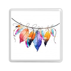 Watercolor Feathers Memory Card Reader (square)  by LimeGreenFlamingo
