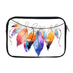 Watercolor Feathers Apple Macbook Pro 17  Zipper Case by LimeGreenFlamingo