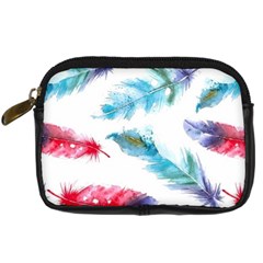 Watercolor Feather Background Digital Camera Cases by LimeGreenFlamingo