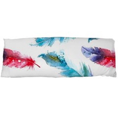Watercolor Feather Background Body Pillow Case (dakimakura)