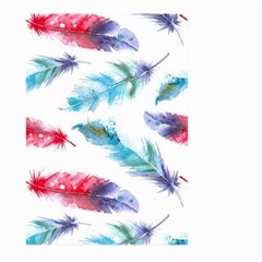 Watercolor Feather Background Large Garden Flag (two Sides)