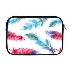 Watercolor Feather Background Apple Macbook Pro 17  Zipper Case by LimeGreenFlamingo