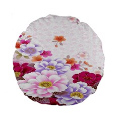 Sweet Flowers Standard 15  Premium Round Cushions by BangZart