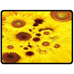Beautiful Sunflowers Double Sided Fleece Blanket (large)  by BangZart