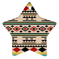 Tribal Pattern Star Ornament (two Sides) by BangZart