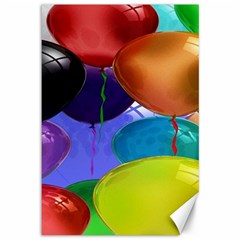 Colorful Balloons Render Canvas 12  X 18   by BangZart