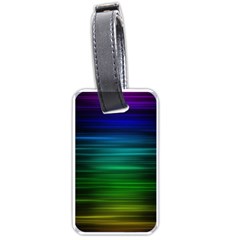 Blue And Green Lines Luggage Tags (two Sides) by BangZart