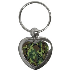 Military Camouflage Pattern Key Chains (heart)  by BangZart