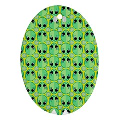 Alien Pattern Ornament (oval) by BangZart